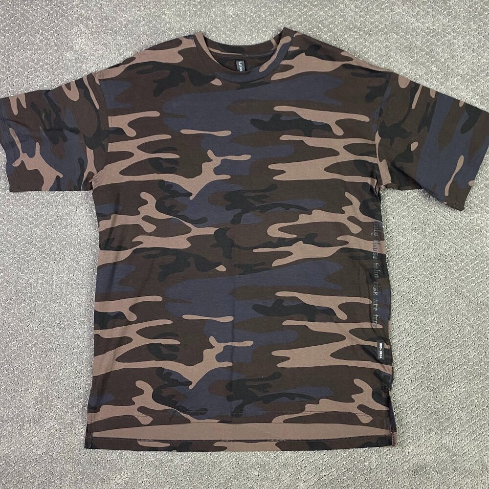 ASRV Cotton Blend Tee Camo T Shirt Men's Medium Stretch Brown